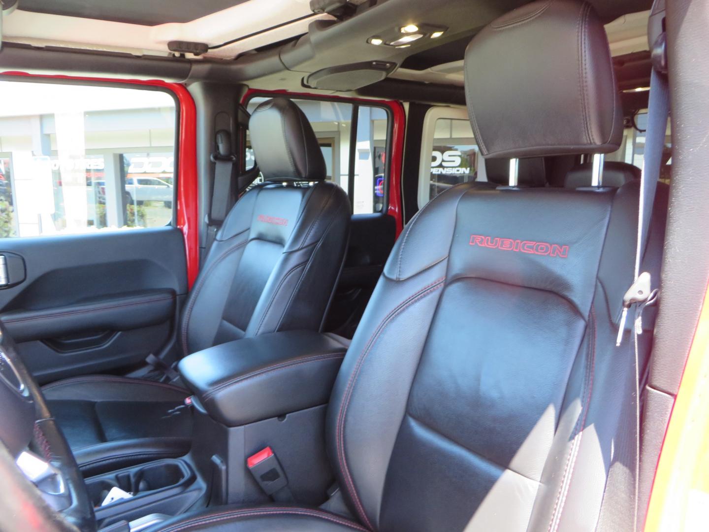 2019 Red /Black Jeep Wrangler Unlimited Rubicon (1C4HJXFN7KW) with an 2.0L L4 DOHC 16V TURBO engine, automatic transmission, located at 2630 Grass Valley Highway, Auburn, CA, 95603, (530) 508-5100, 38.937893, -121.095482 - Rubicon JL ready for all of your offroad adventures. This Jeep is sitting on a Rubicon Express lift kit, RE 2.5 Extreme series shocks, 17" Method bead grip wheels, 37" BFG KO2 tires, EVO front bumper, Warn winch, Road Armor rock slliders, and a HD Jeep spare tire carrier. - Photo#19